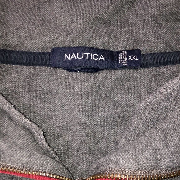 Men’s nautica brand long sleeve grey sweater half zip - Picture 2 of 4
